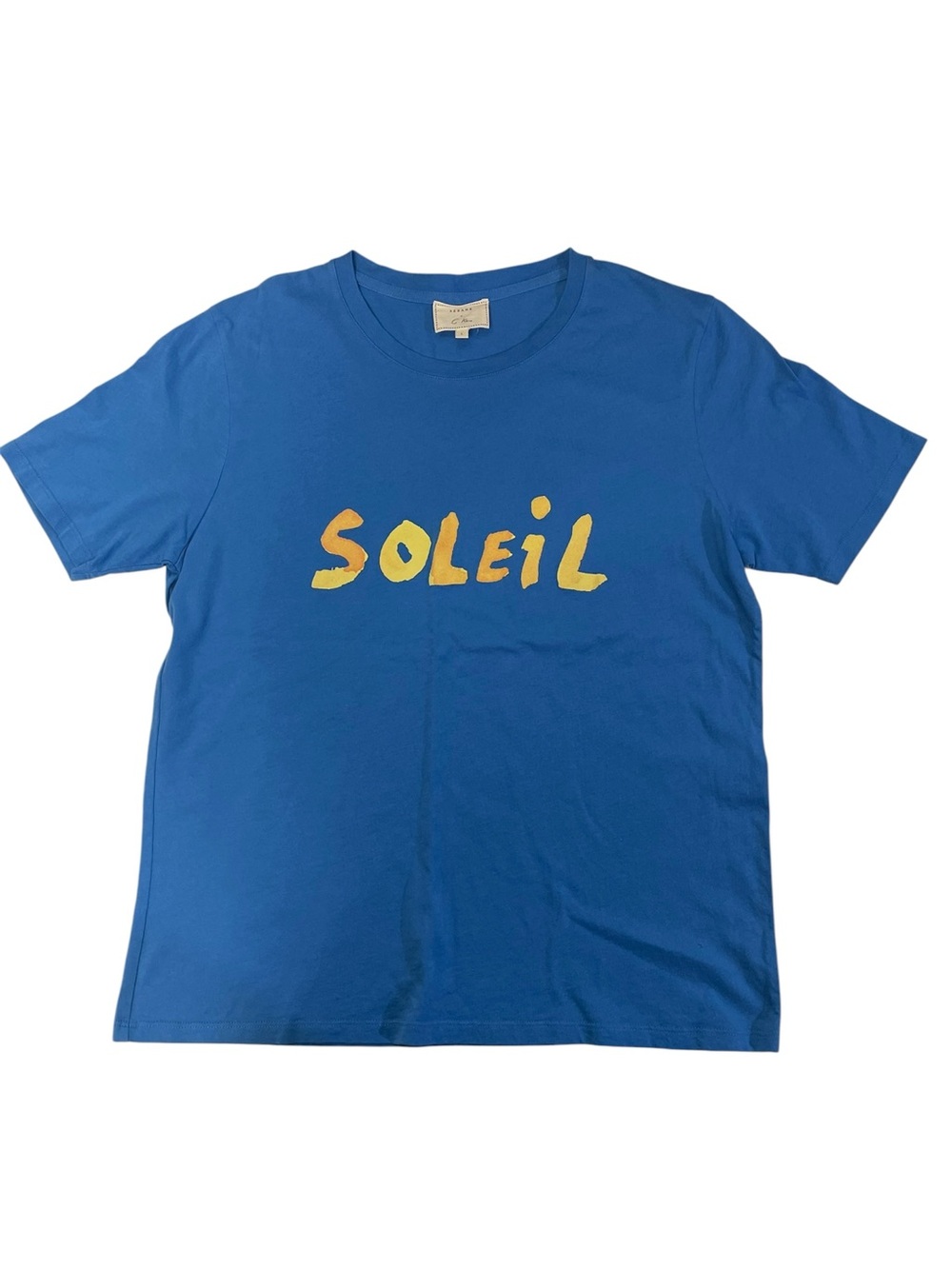 Sezane x G.kero Pink Creation Blue Soleil Shirt Organic Cotton T-shirt Large